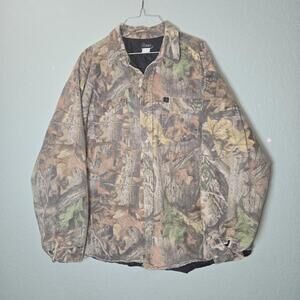 Vintage CODET Realtree Camo Quilt Lined Flannel Shirt Jacket Hunting Outdoors XL